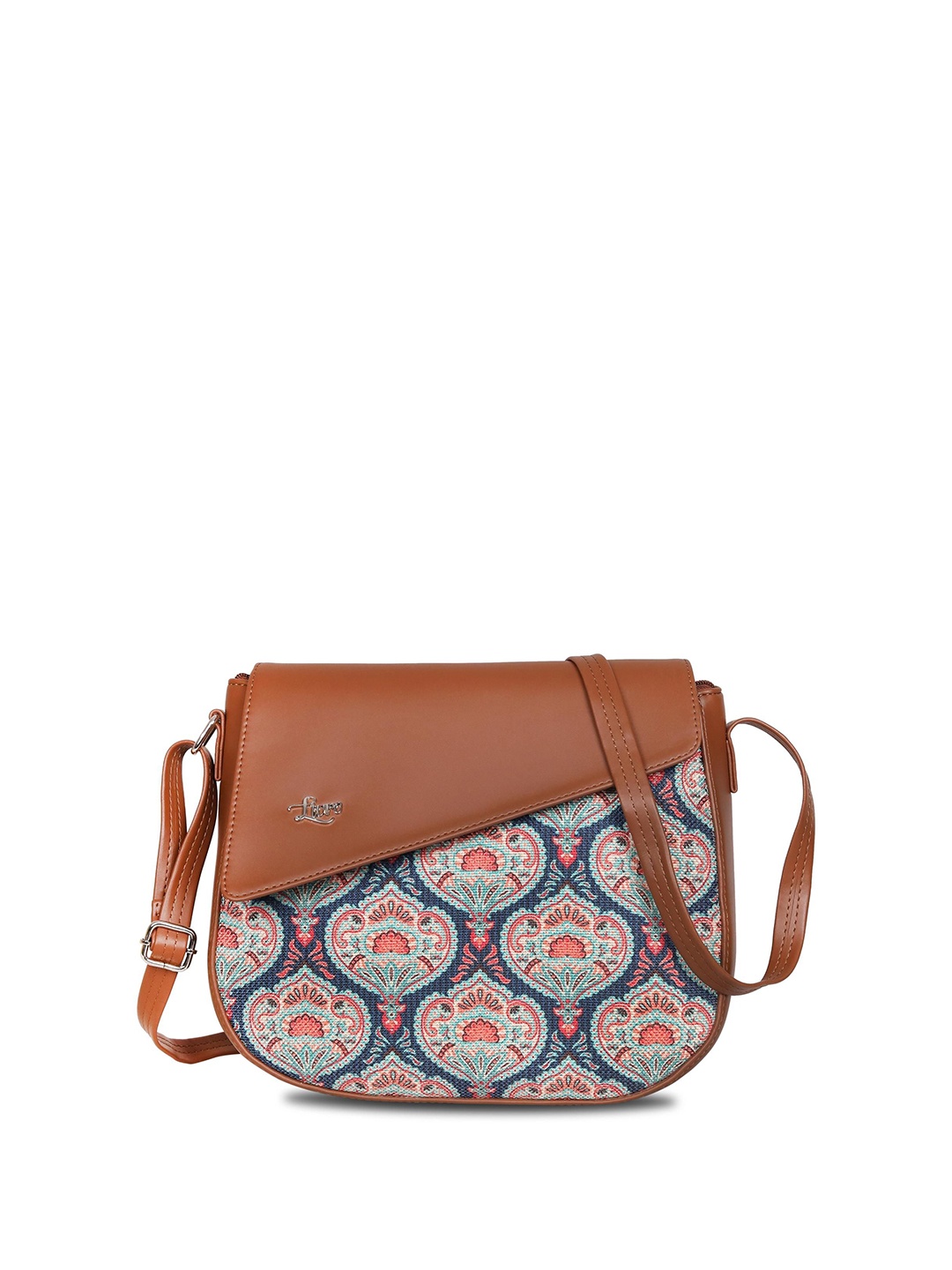 

LIVRO Floral Half Moon Sling Bag, Brown