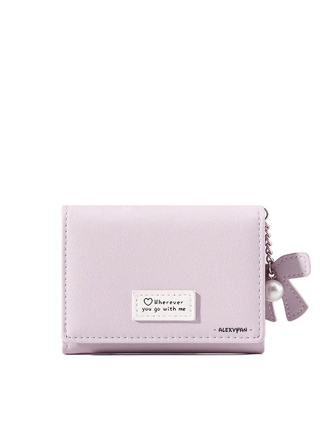 

Alexvyan Women PU Three Fold Wallet, Purple