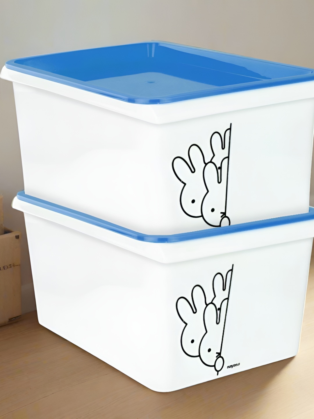 

Nayasa Set Of 2 Blue Stack-N-Store Storage Box with Lid - 5L Each