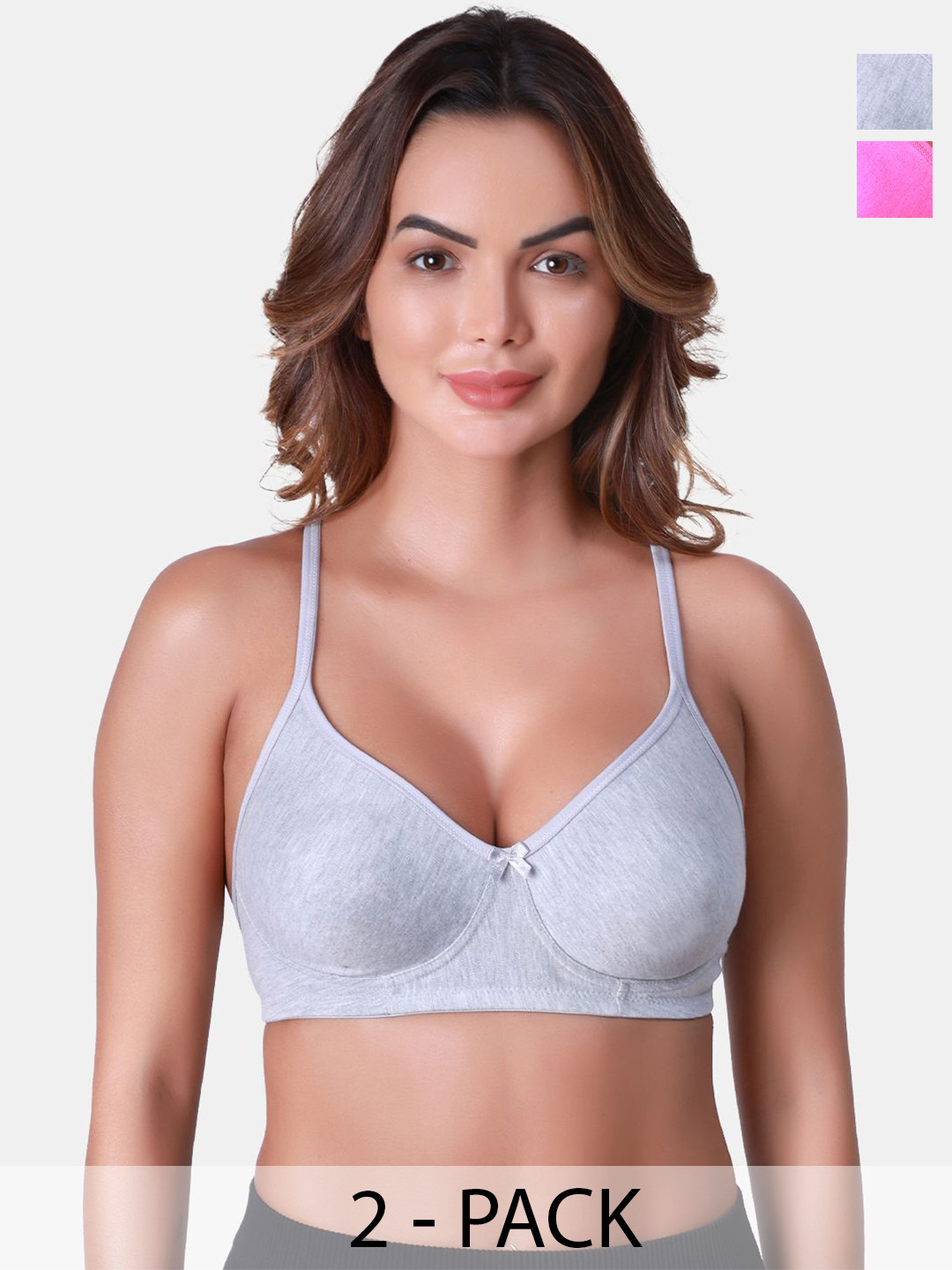 

SKDREAMS Full Coverage Bra pack of 2, Pink