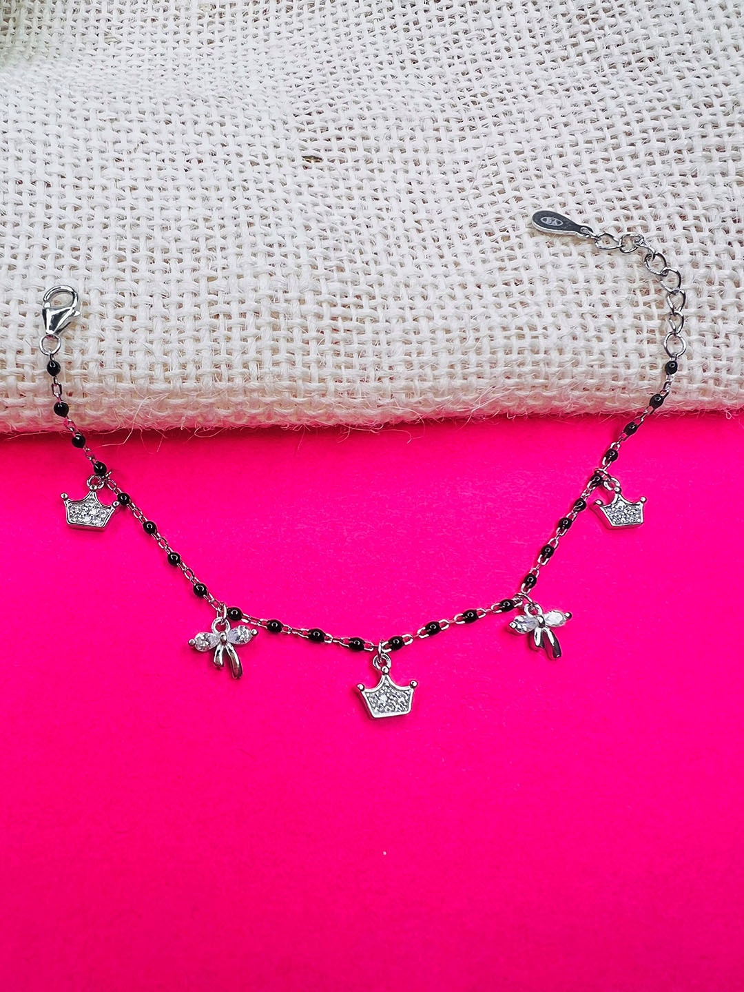 

Arte Jewels Sterling Silver Beaded Bracelet