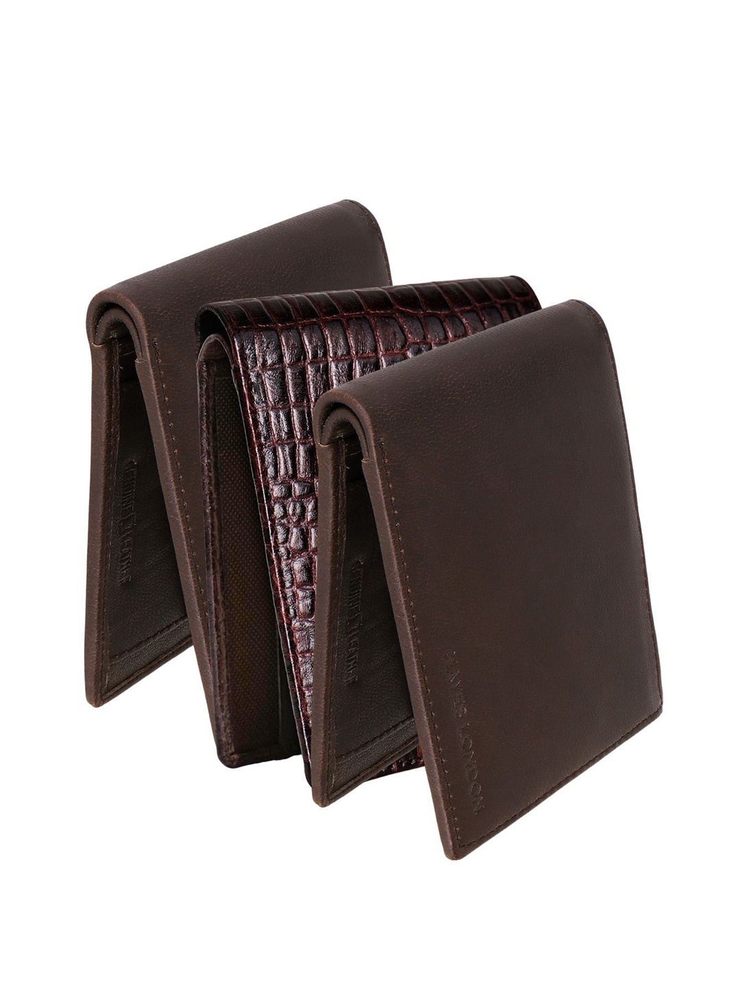 

Hayes London Men Wallets Pack of 3 Genuine Leather with RFID Blocking Combo, Brown