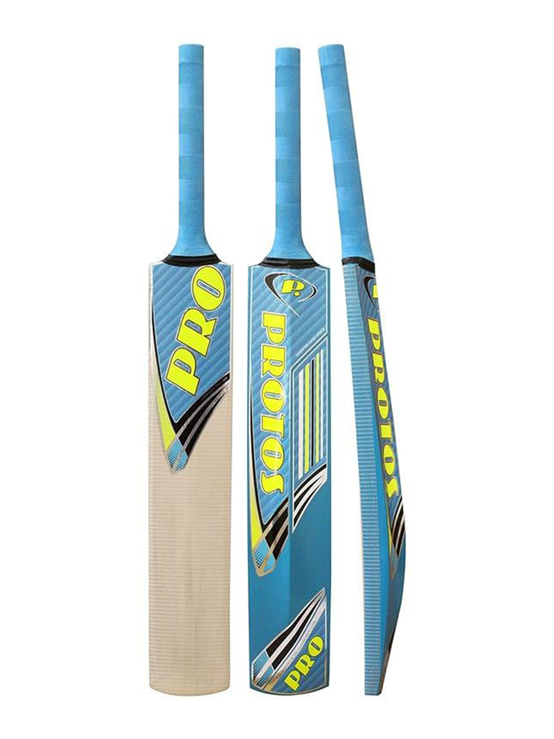 

PROTOS PRO Unisex Painted Kashmir Willow Short Handle Cricket Bats, Beige