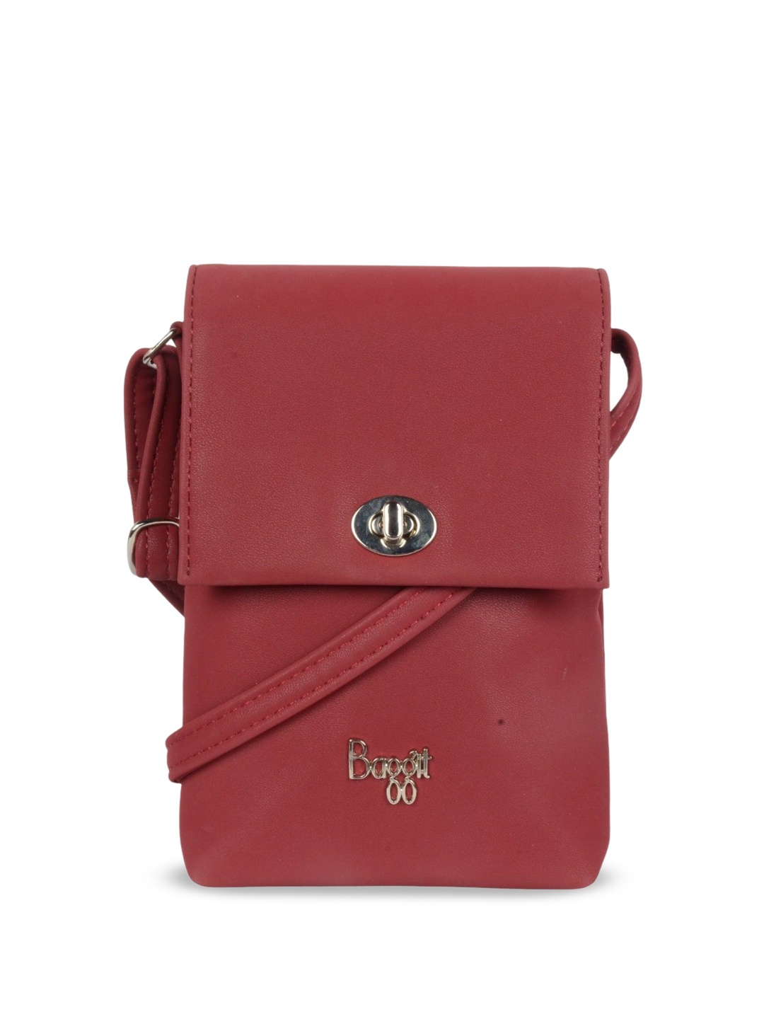 

Baggit PU Structured Tote Bag with Tasselled, Red