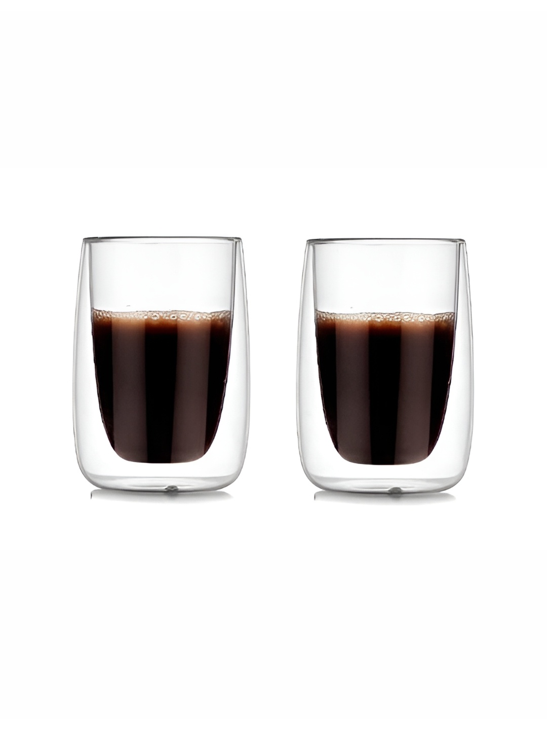 

We3 Transparent 2 Pieces Glass Double Walled Cups-250 ml Each