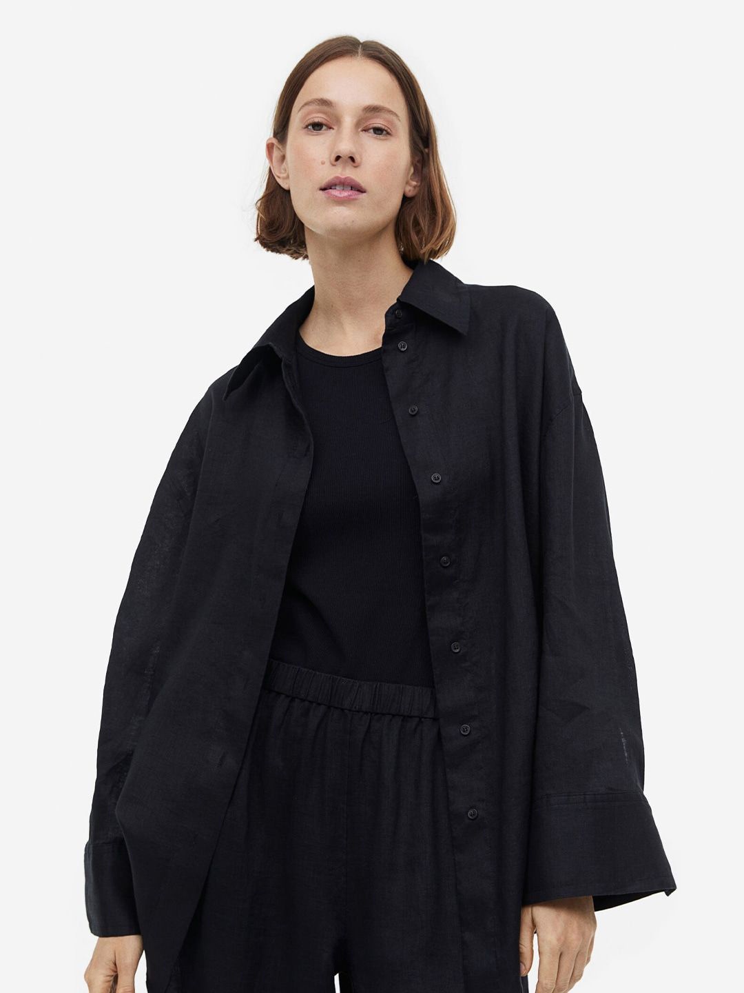 

WHY SO FAB Women Classic Opaque Casual Shirt, Black