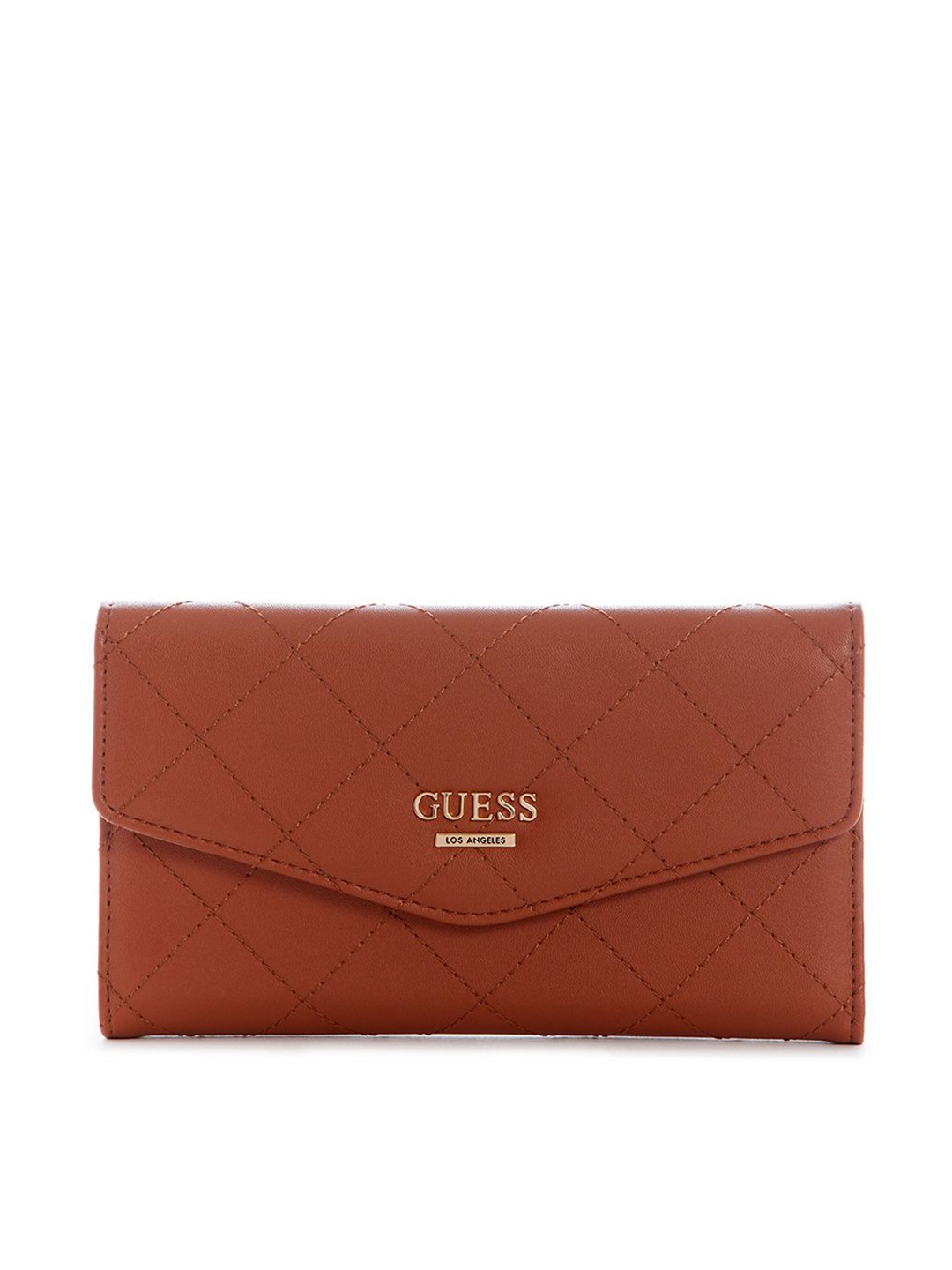 

GUESS Women Textured PU Card Holder, Brown