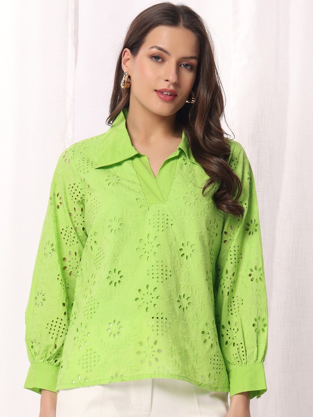 

DRESOUL Women Sequinned Kurta, Green