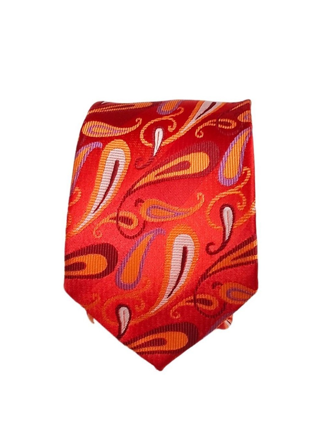 

Blacksmith Men Woven Design Broad Tie, Red