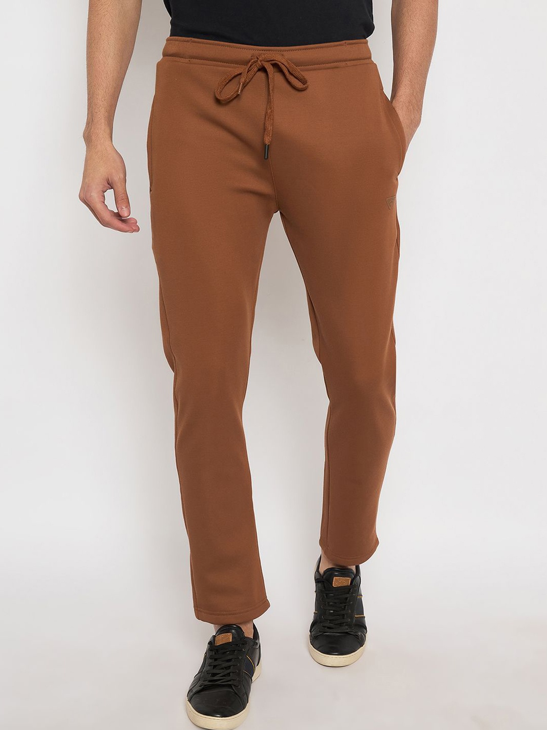 

Duke Mens Mid-Rise Relaxed Fit Cotton TrackPants, Brown