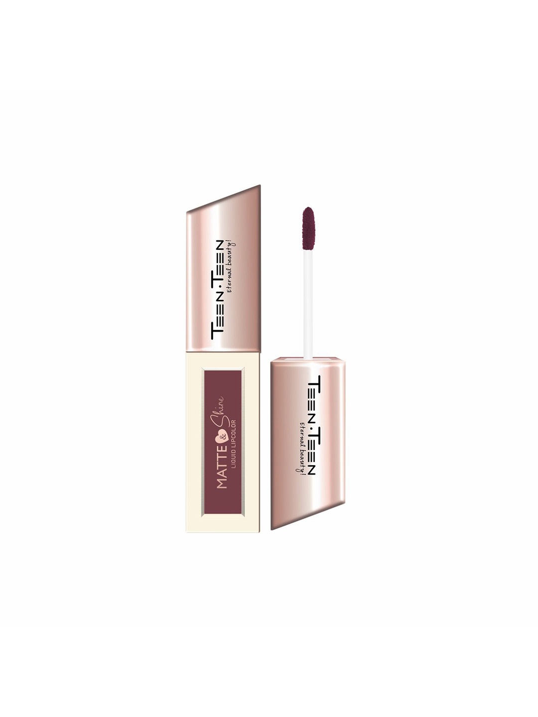 

TEEN TEEN COSMETICS Matte & Shine Waterproof Liquid Lip Colour - 4 ml - Nude Affair - 07