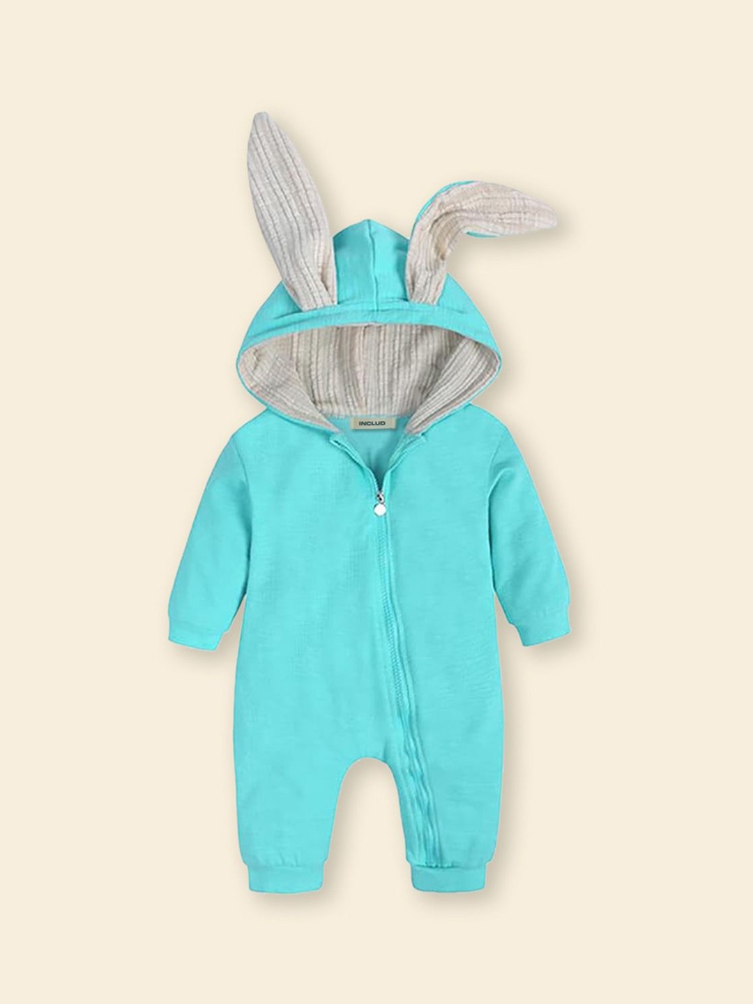 

INCLUD Boys Hooded Long Leg Romper, Blue