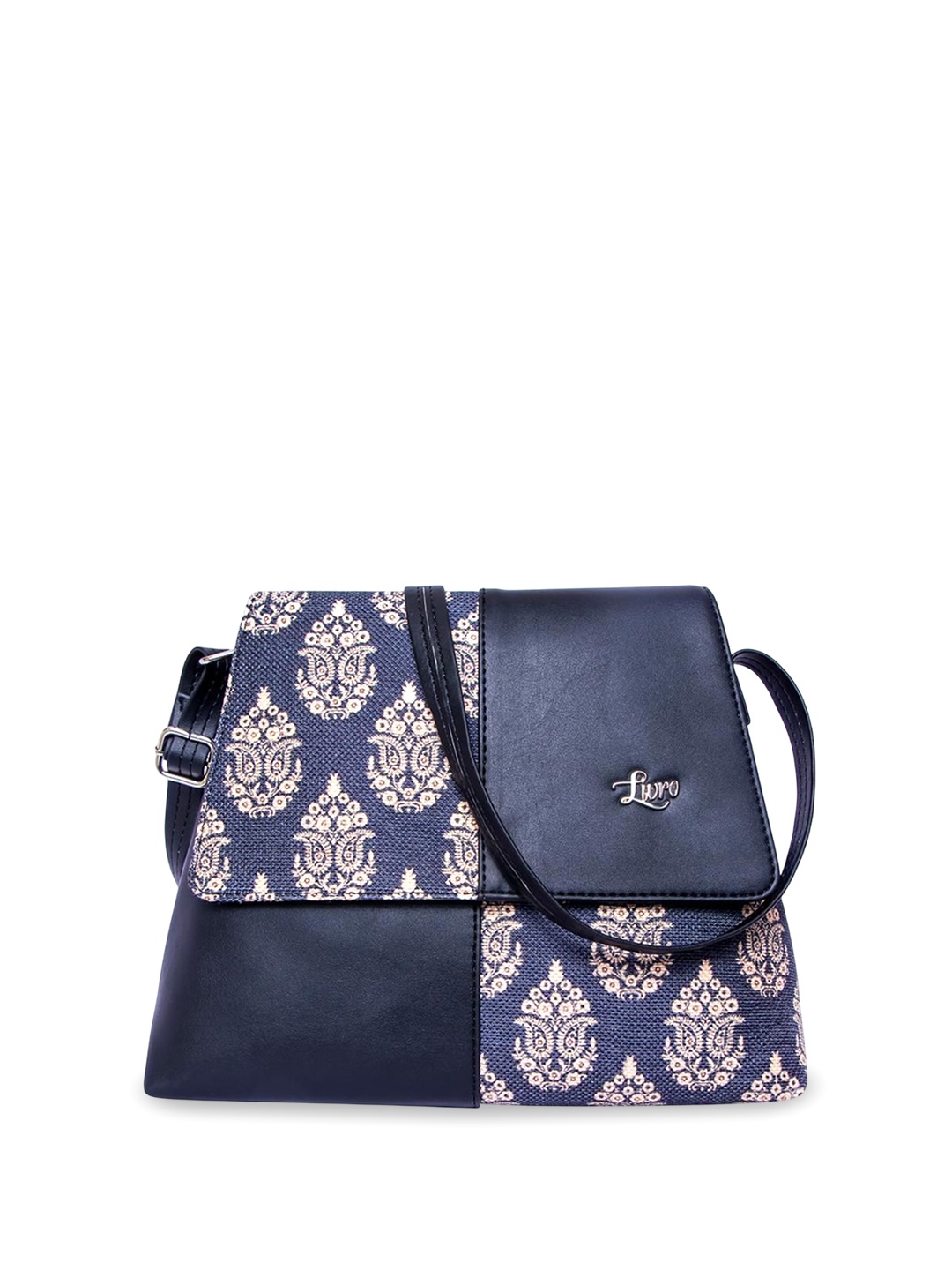 

LIVRO Floral Structured Sling Bag, Black