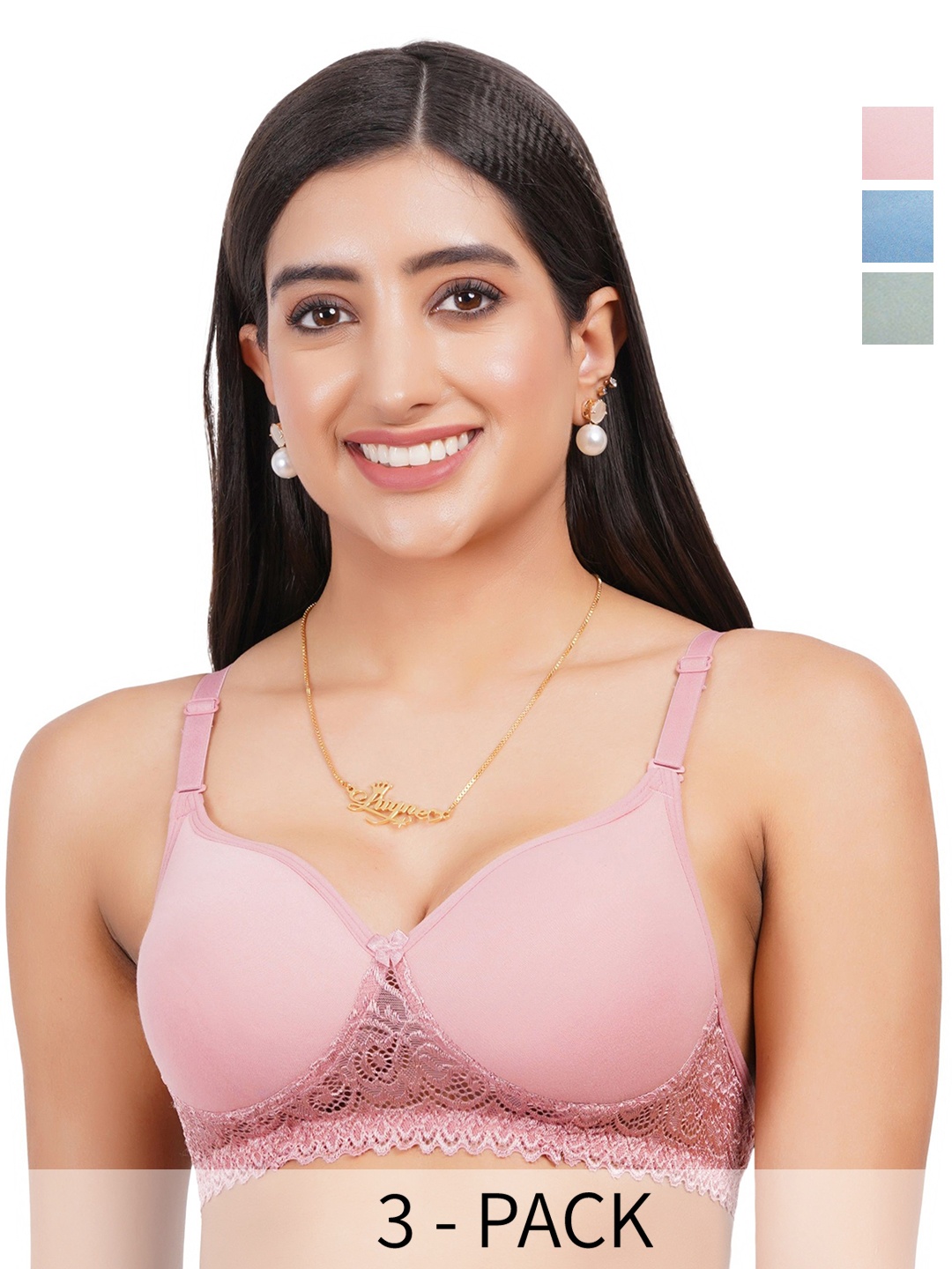 

Liigne Bra Full Coverage Lightly Padded, Blue