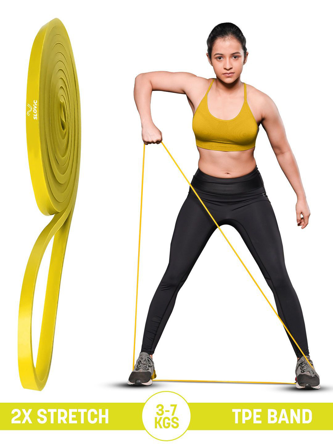 

SLOVIC Unisex Heavy Duty Resistance Band for Workout, Yellow