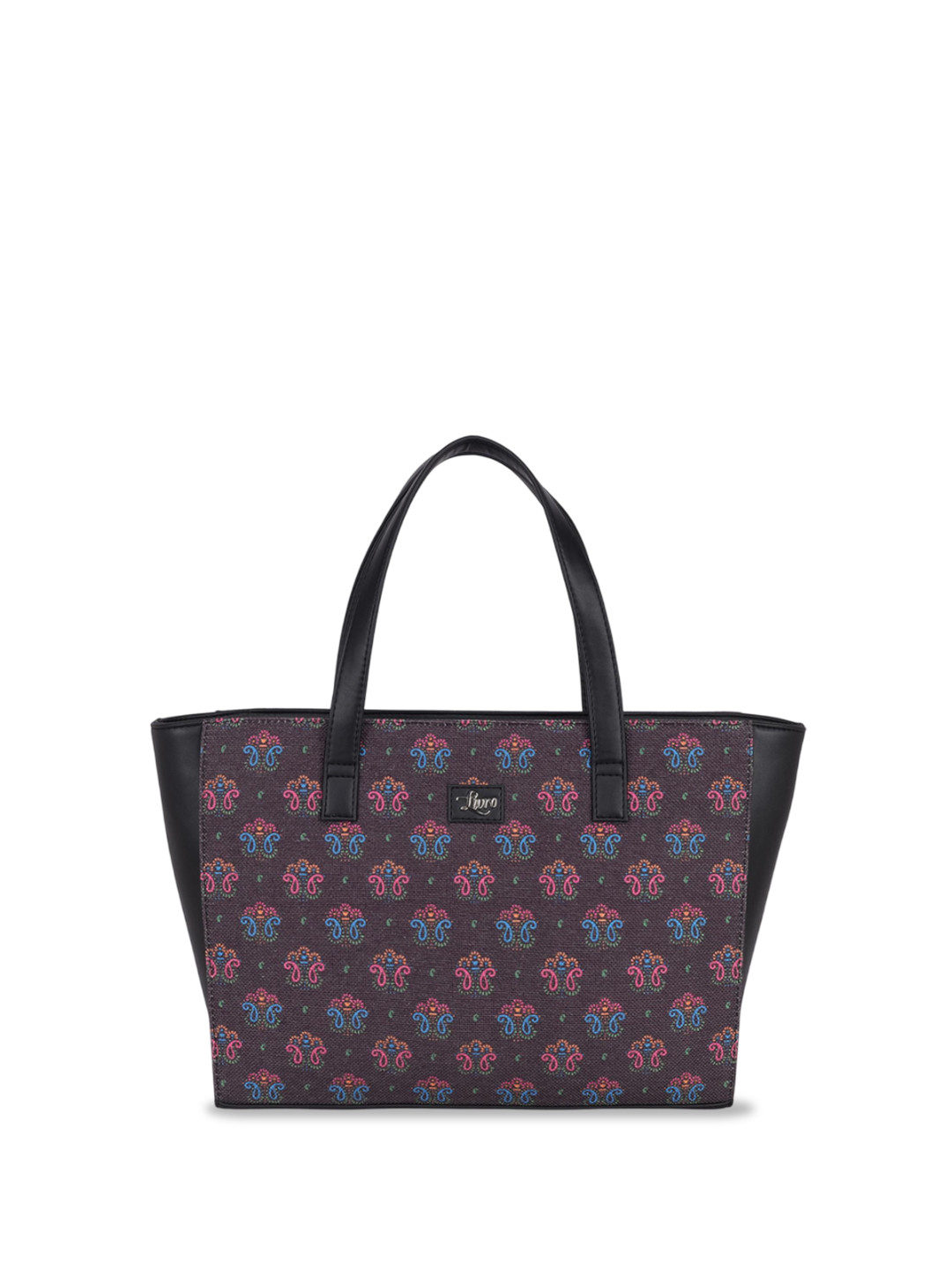 

LIVRO Floral Structured Tote Bag, Black