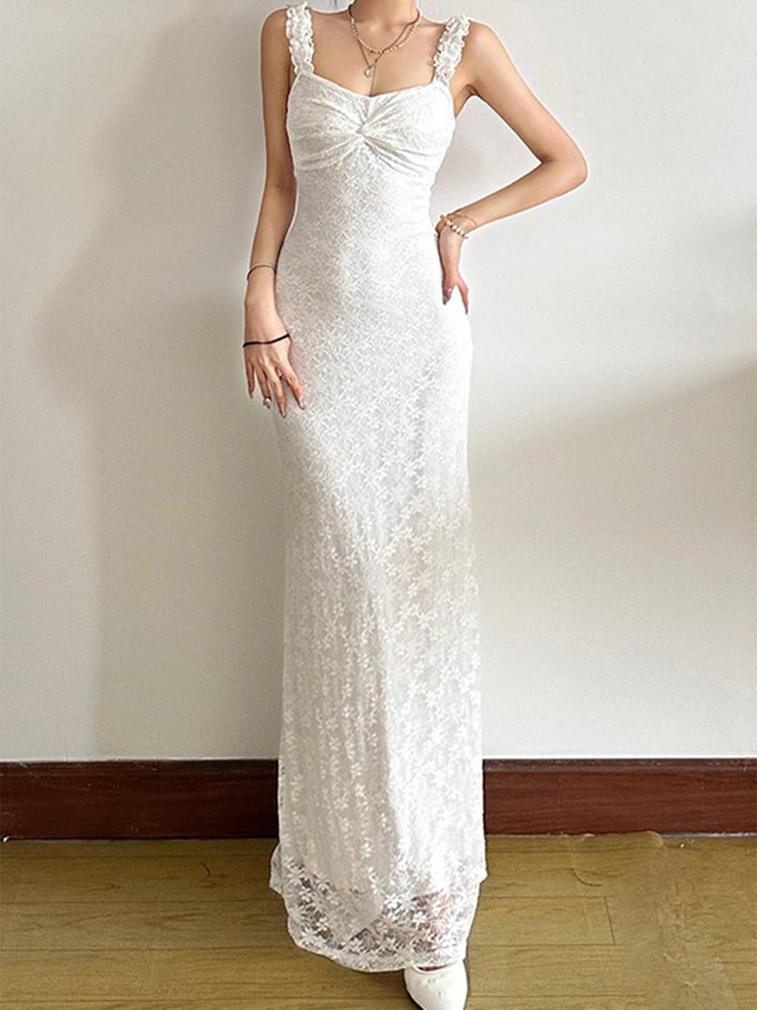 

LULU & SKY Women Maxi Dress, White