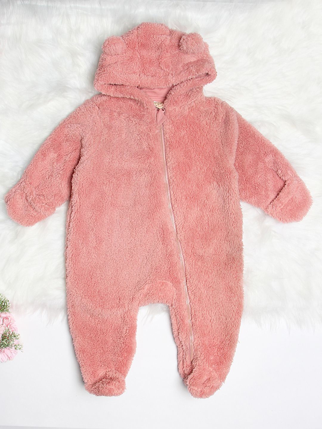 

INCLUD Infant Boys Long Leg Hooded Romper, Pink