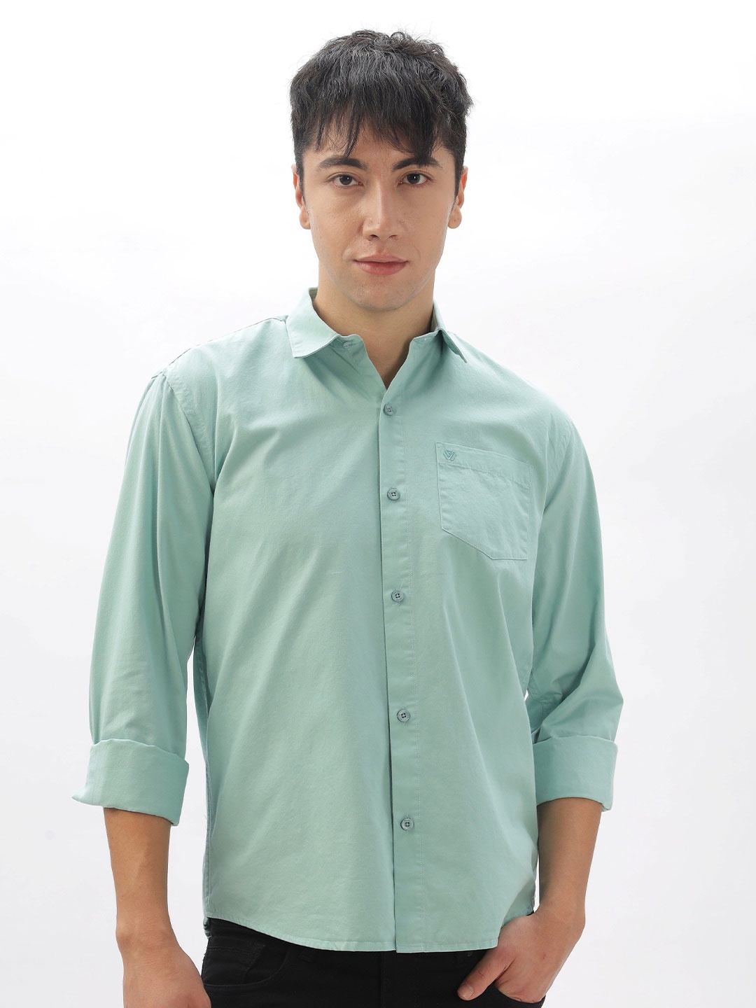 

BS BLUE SQUAD Men Slim Fit Opaque Casual Shirt