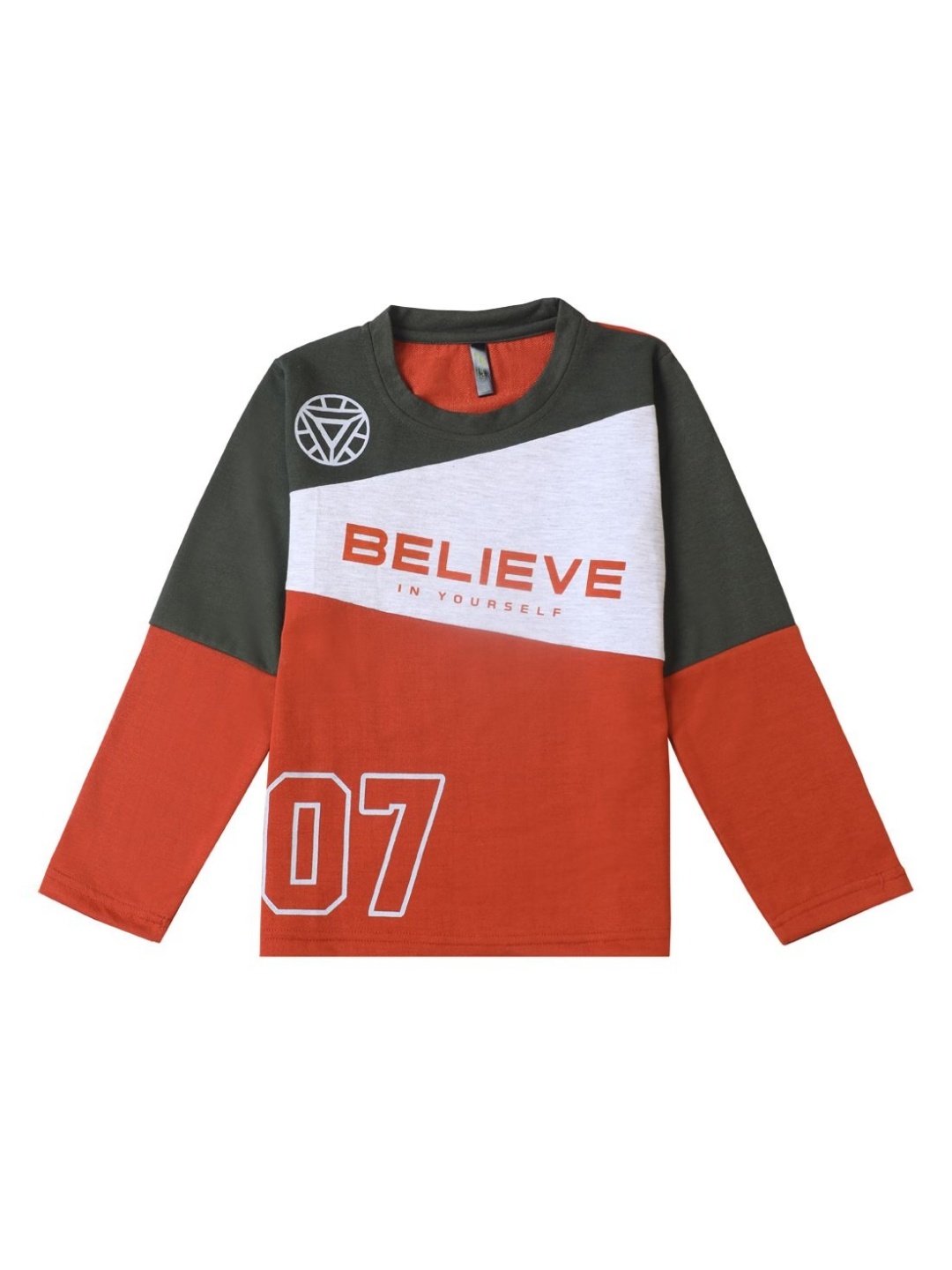 

earth conscious Boys Typography Printed T-shirt, Orange