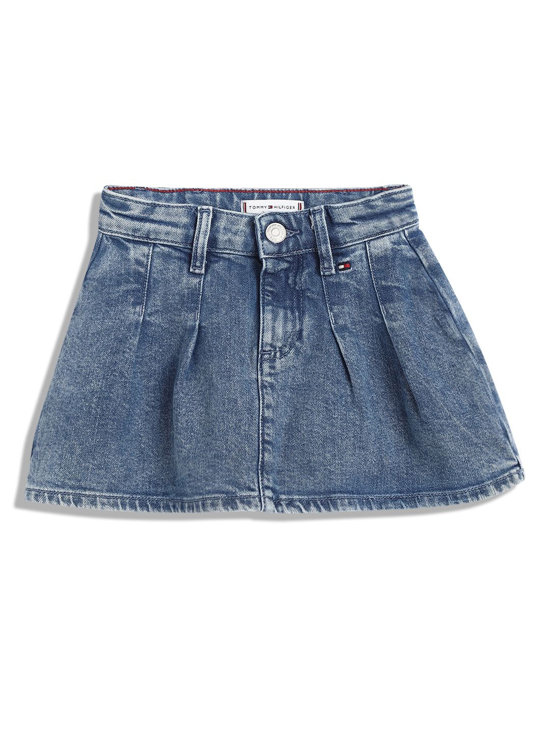 

Tommy Hilfiger Girls Denim Pleated Flared Skirt, Blue