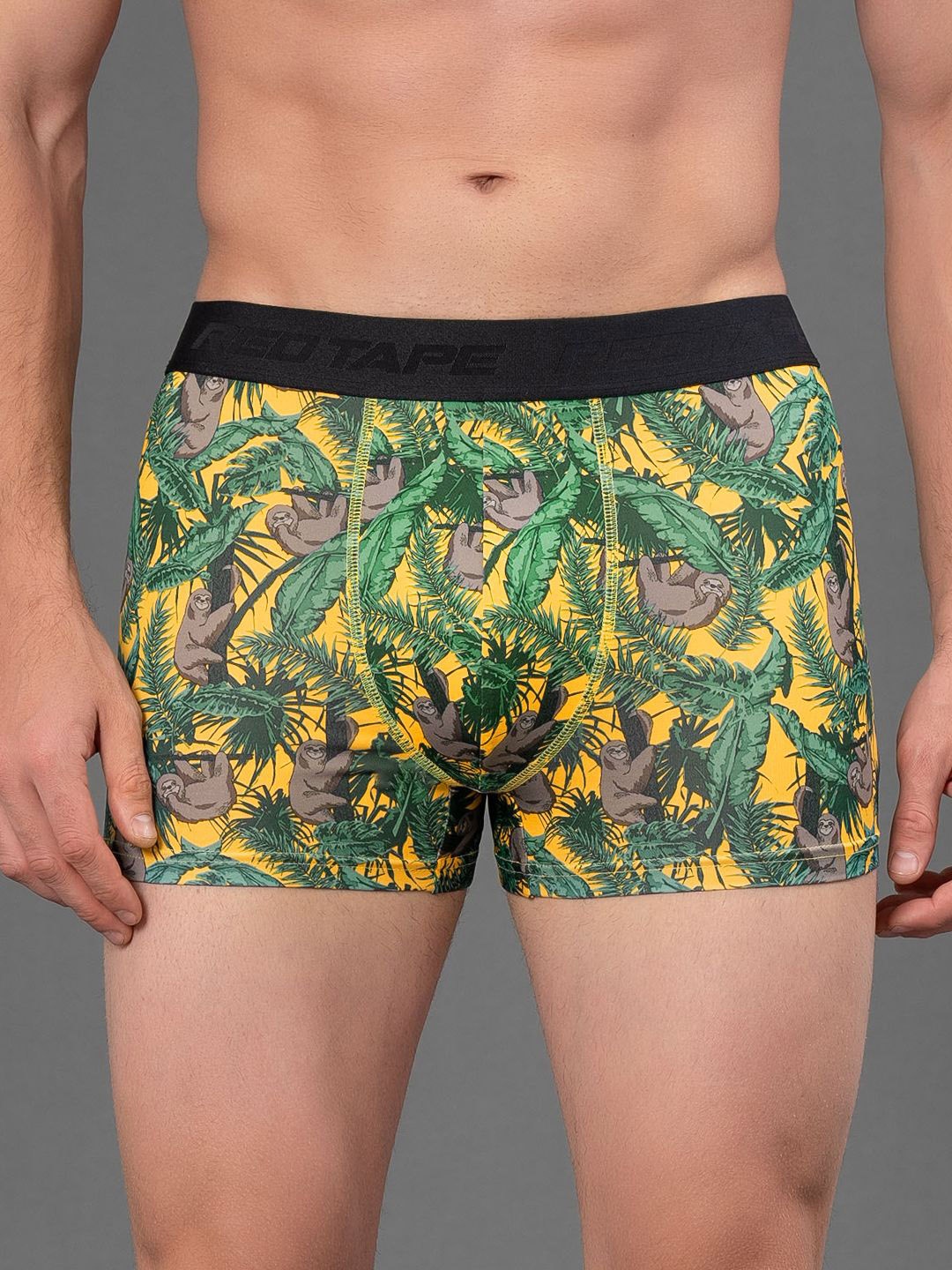 

Red Tape Polyester Elastane Printed Trunks, Green