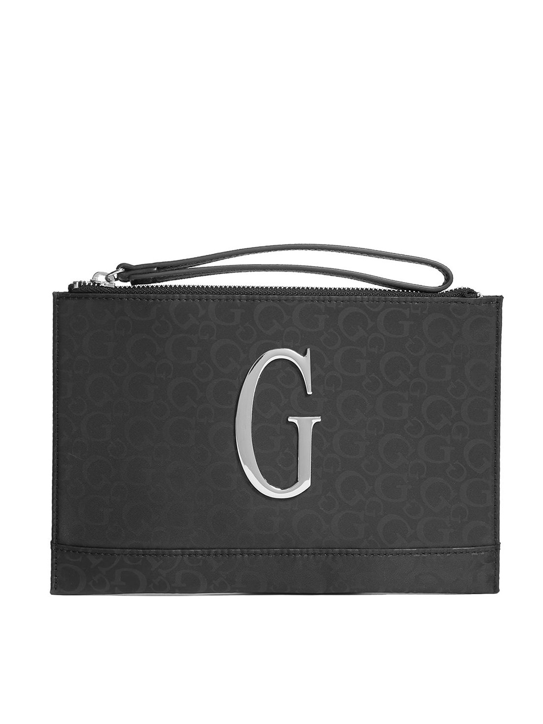 

GUESS Women Printed PU Two Fold Wallet, Black