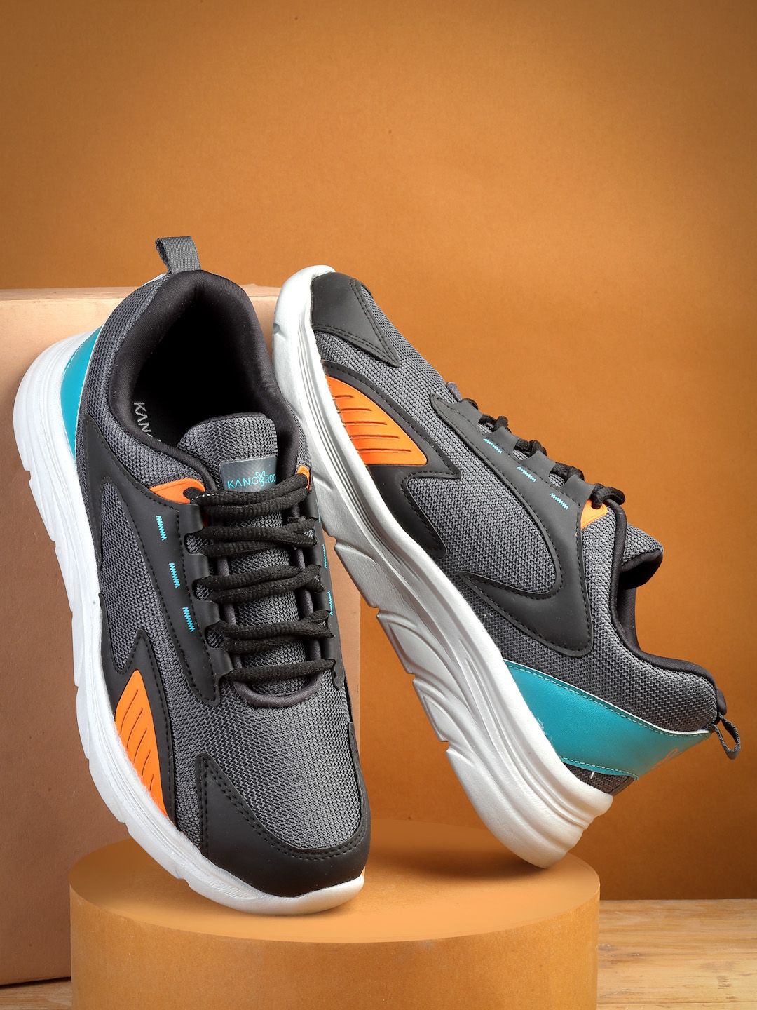 

KANGAROOZ Men Running Non-Marking Shoes, Grey