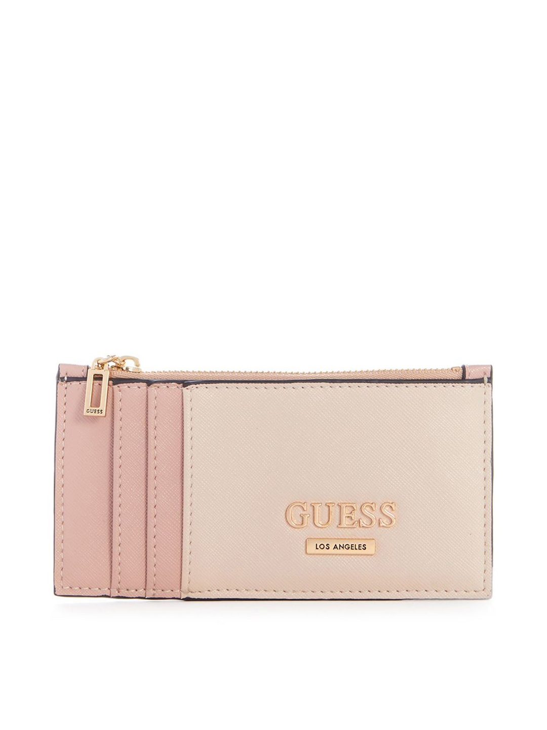 

GUESS Women Textured Card Holder, Pink