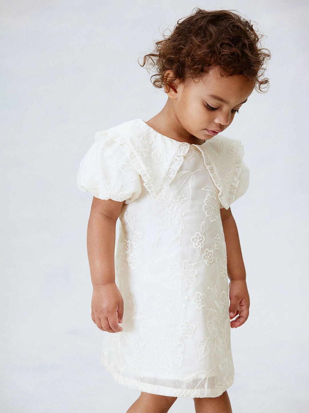 

H&M Embroidered Dress, White
