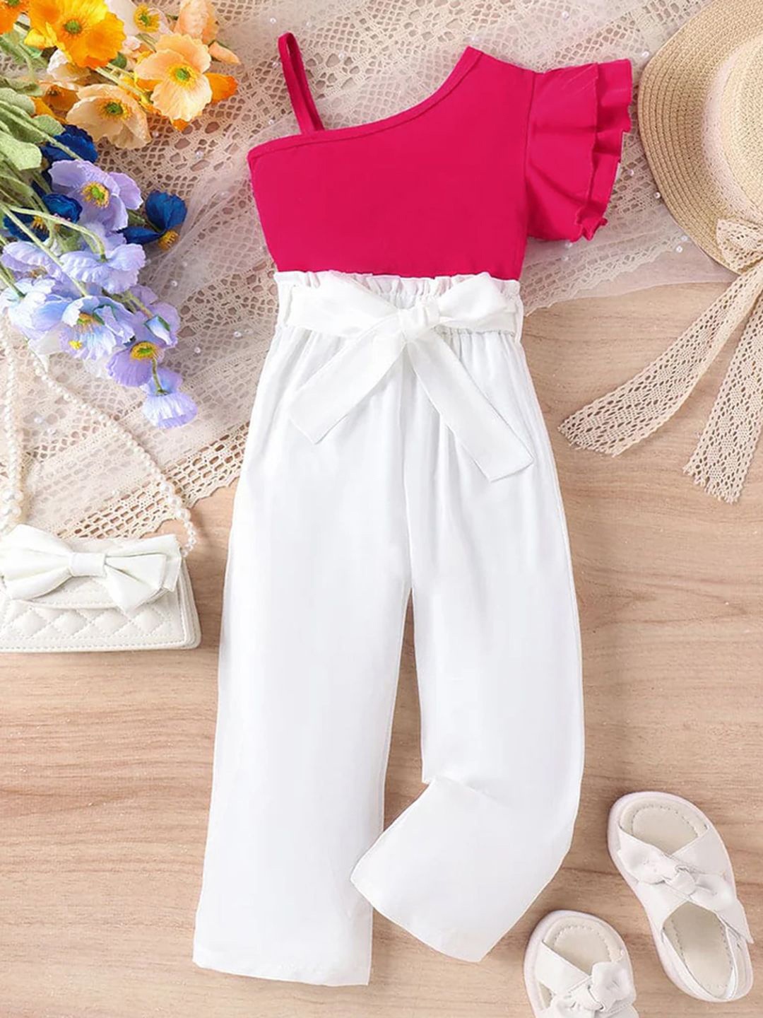

INCLUD Girls Top with Trousers, Red
