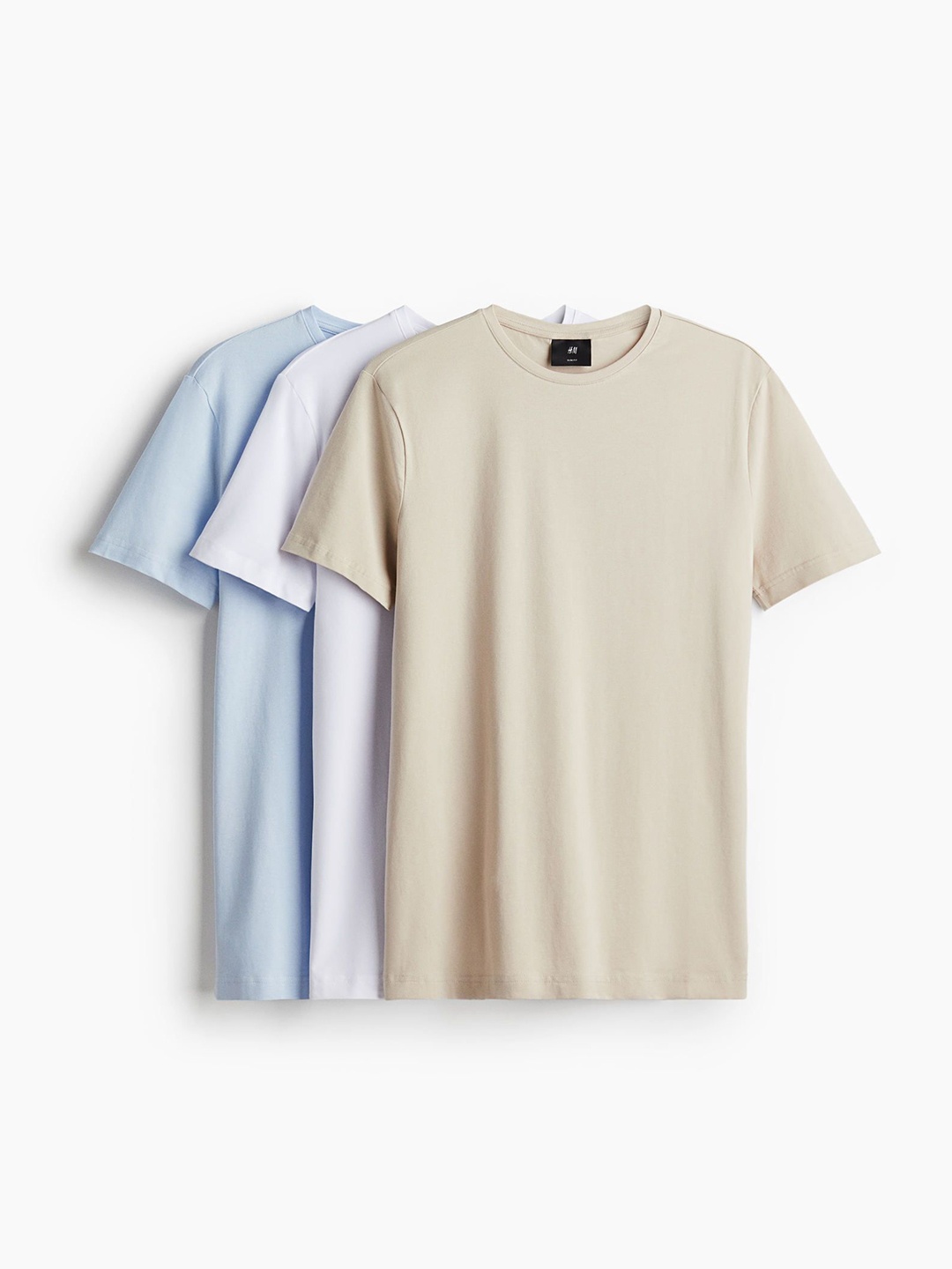 

H&M 3-Pack Slim Fit T-Shirts, White