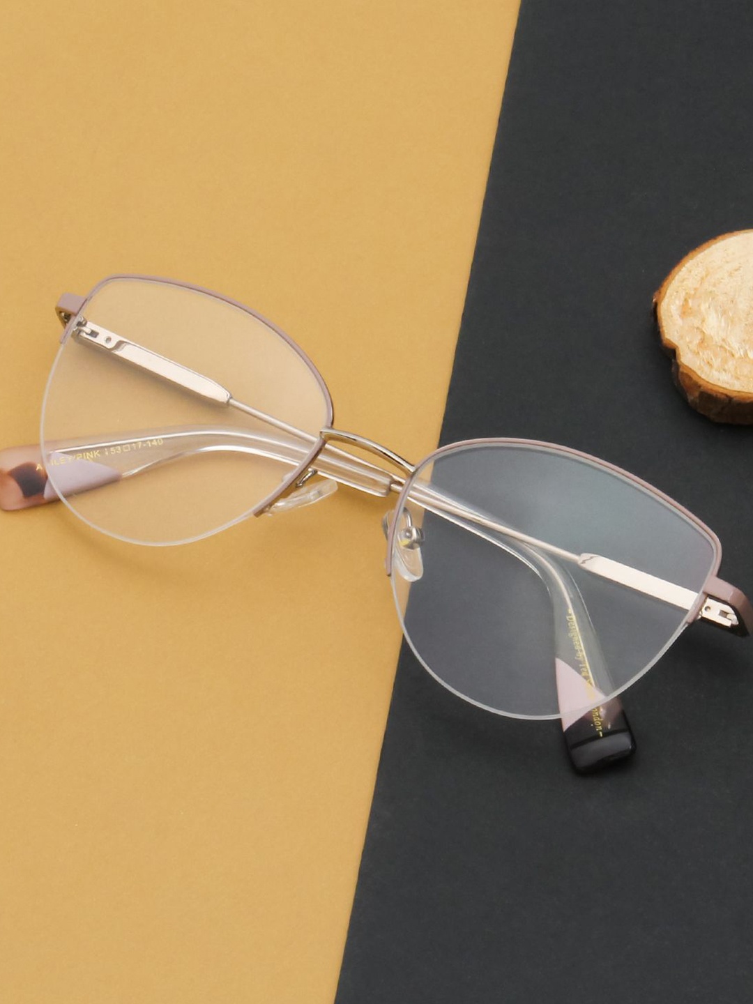 

Ted Smith Women Half Rim Cateye Frames, Pink