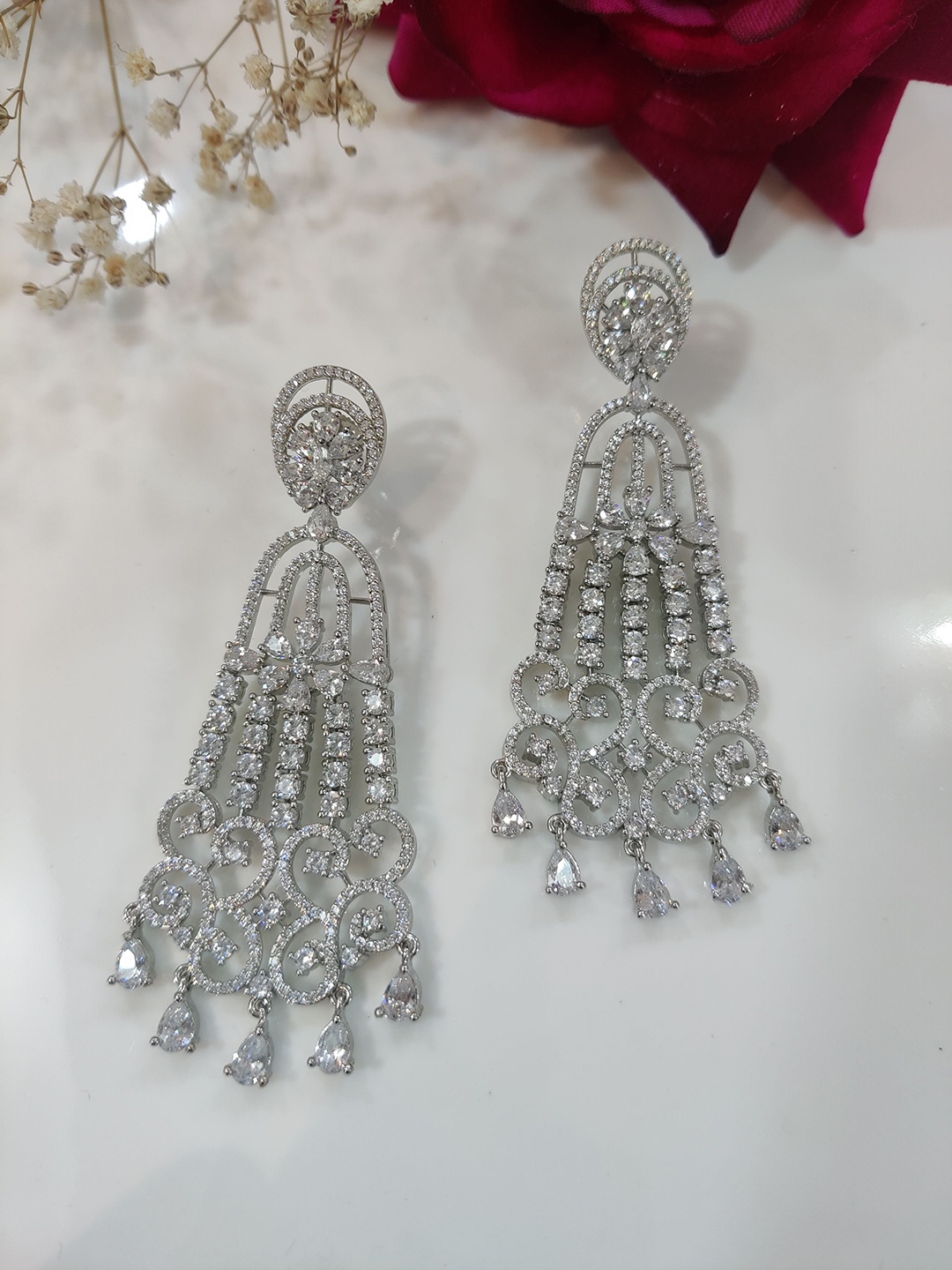 

STYLE DECO Contemporary Drop Earrings, Silver