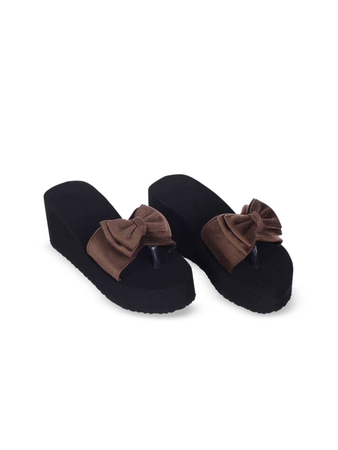 

ROSVI Women Open Toe Platform Heel Sandals, Black