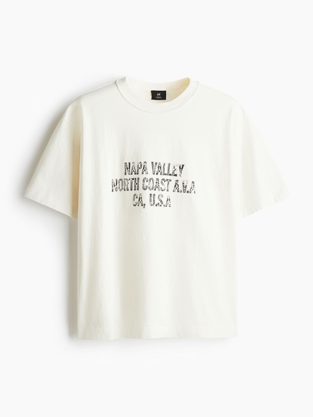 

H&M Loose Fit Printed T-shirt, White