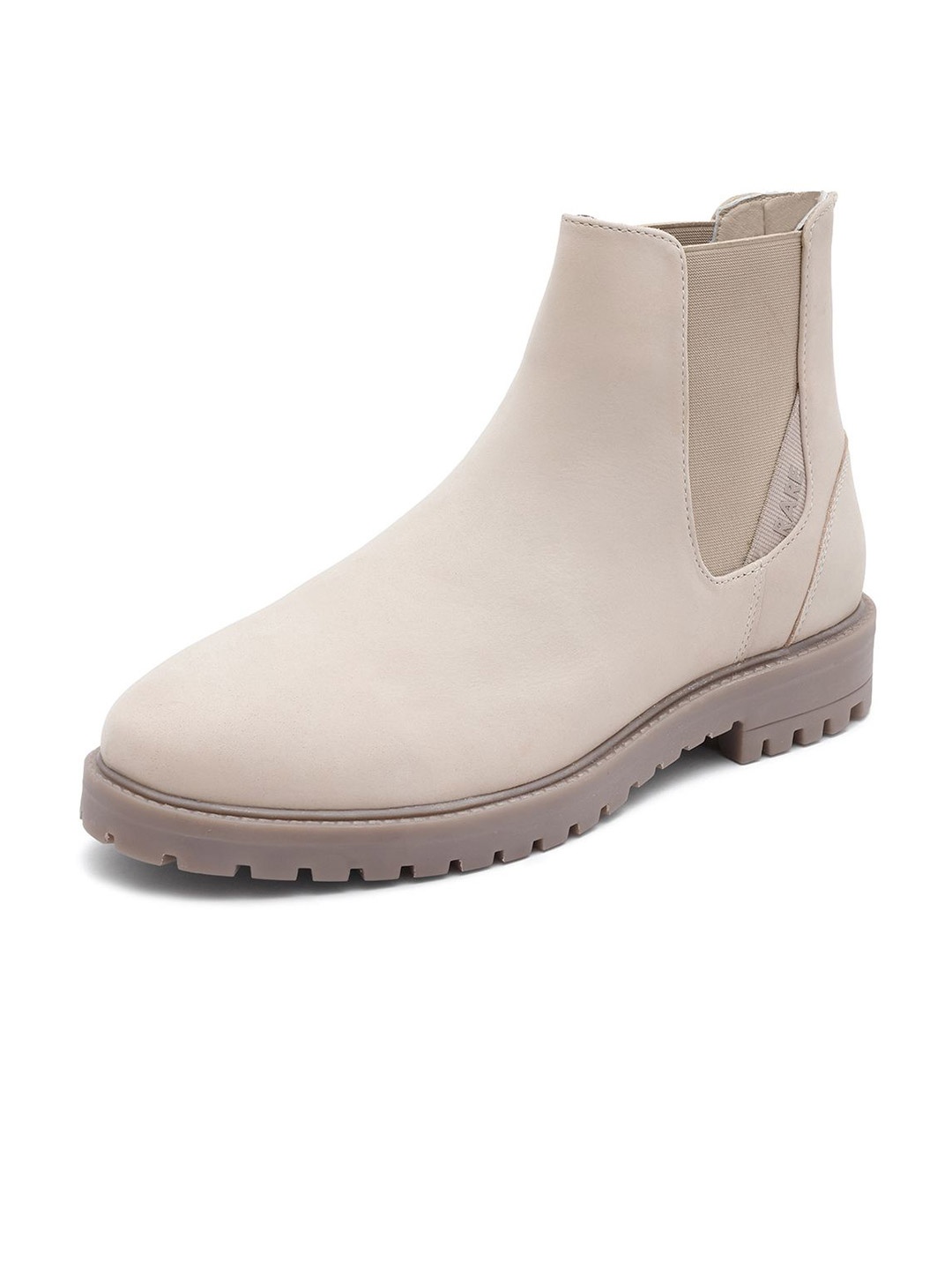 

RARE RABBIT Men Gum Pro Ivory Chelsea Boots, Beige