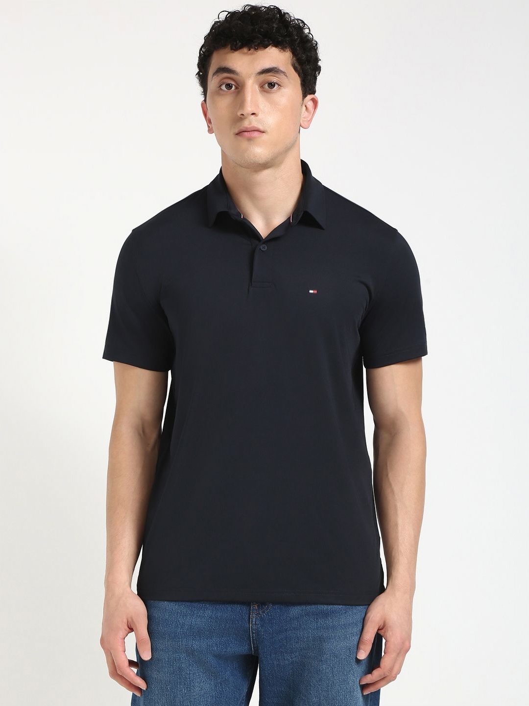 

Tommy Hilfiger Men Polo Collar T-shirt, Navy blue