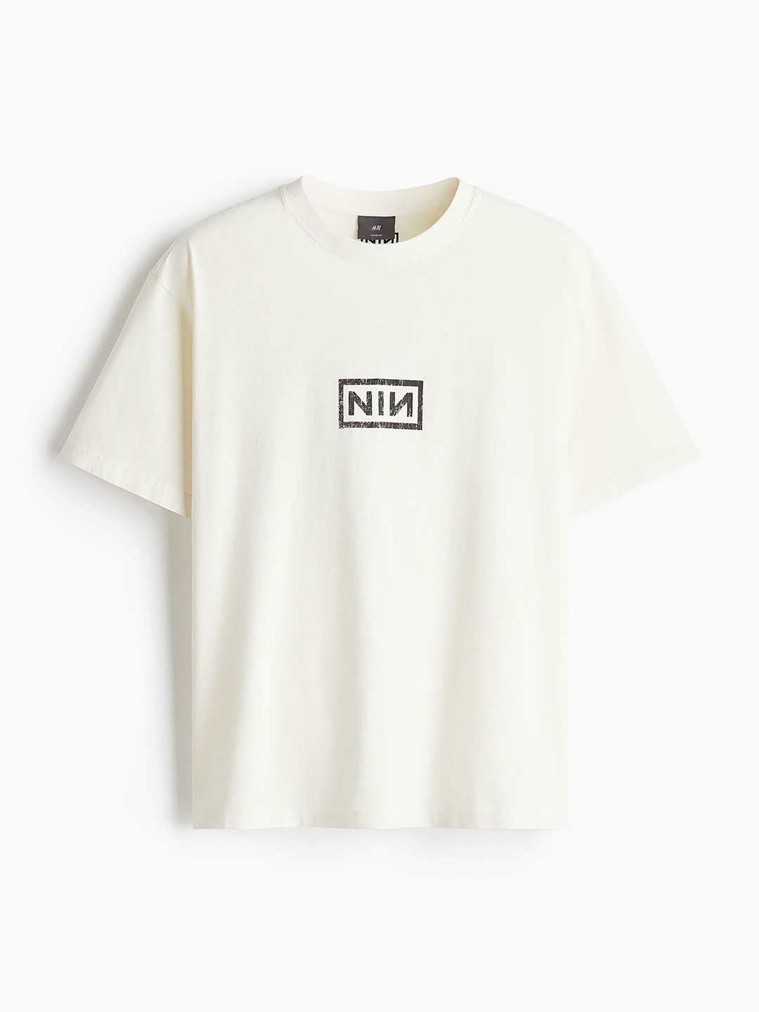 

H&M Loose Fit Vintage-Look Printed T-shirt, White