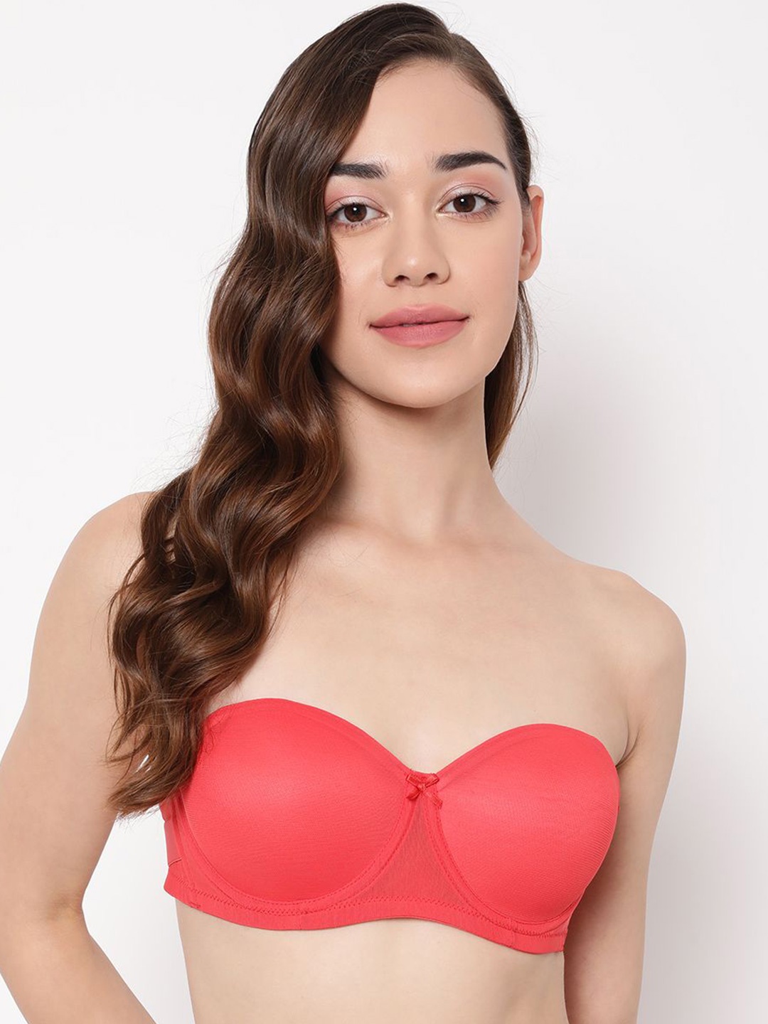 

Clovia Full Coverage Underwired Lightly Padded Balconette Bra, Red