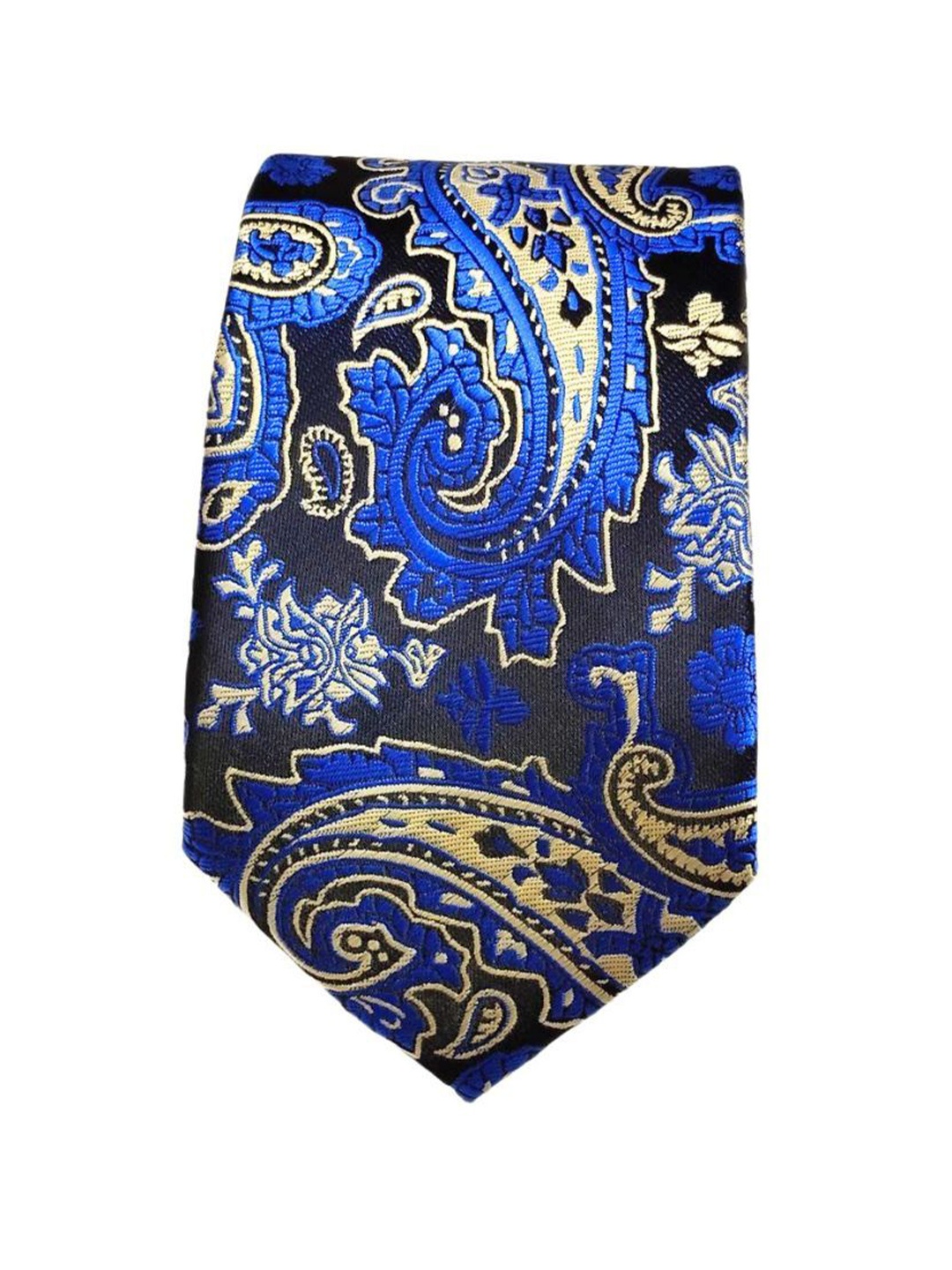 

Blacksmith Men Woven Design Broad Tie, Blue