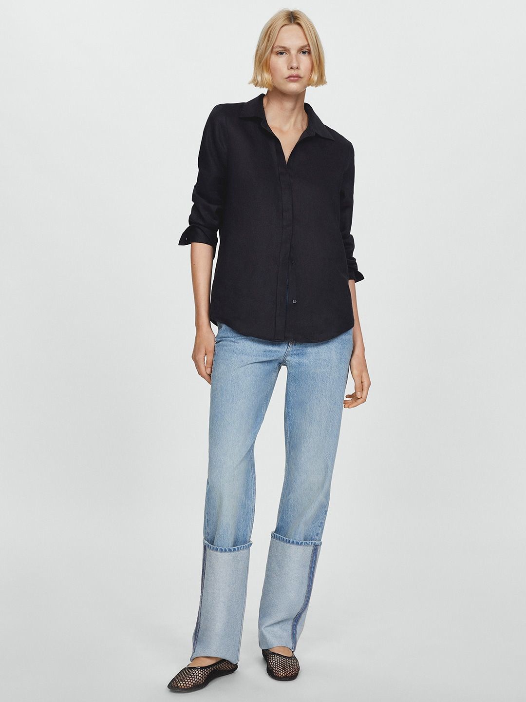 

WHY SO FAB Women Classic Opaque Casual Shirt, Black