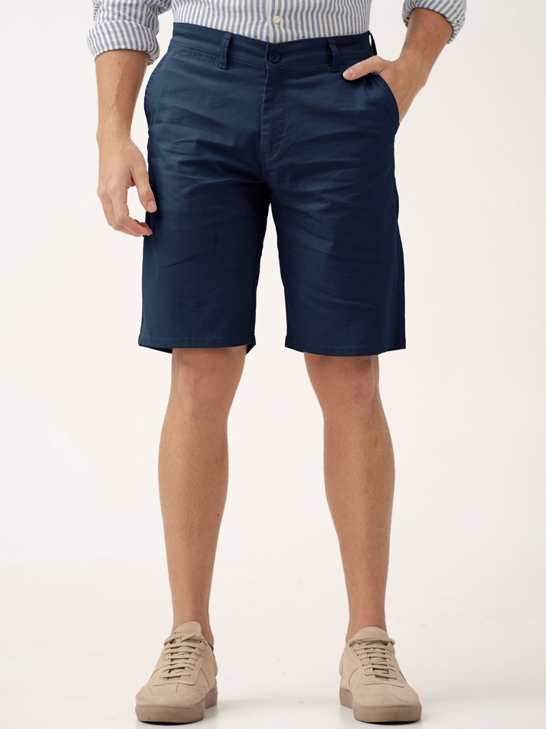 

The Pant Project Men Lobster Blue Chino Shorts, Navy blue