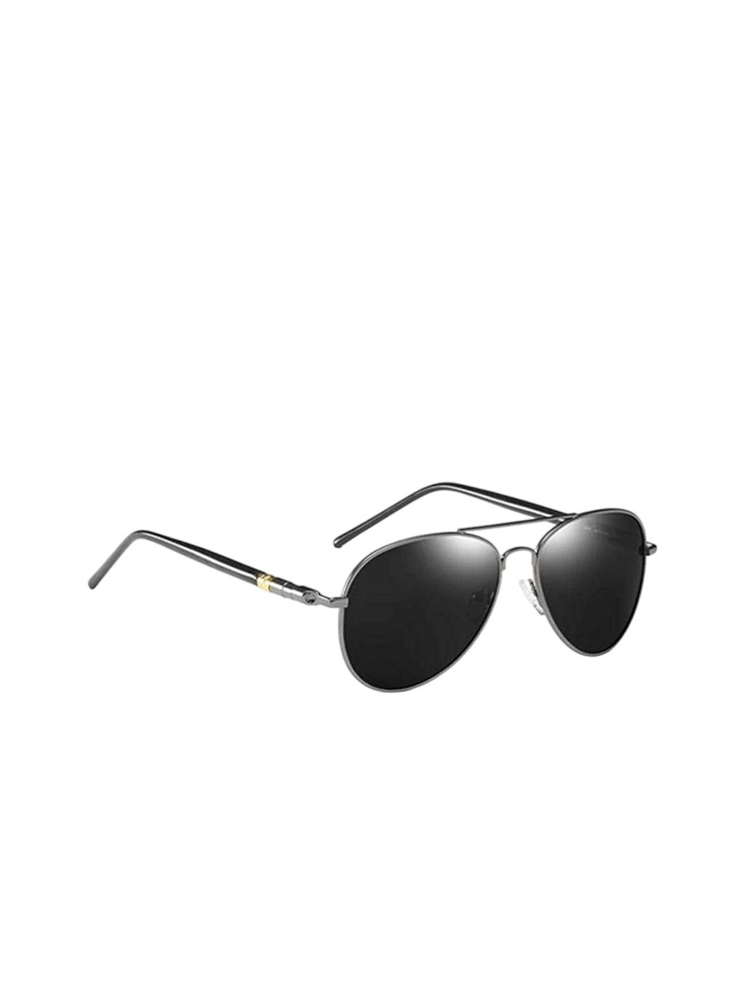 

Dervin Unisex Aviator Sunglasses with Polarised and UV Protected Lens, Black