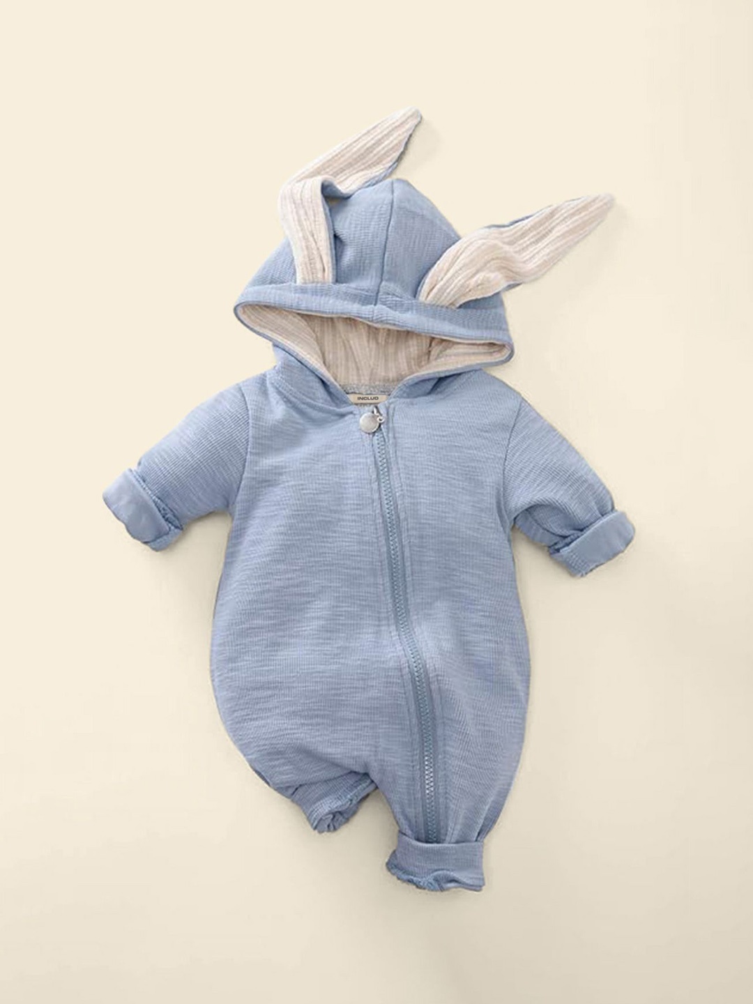 

INCLUD Infant Boys Hooded Long Leg Romper, Blue