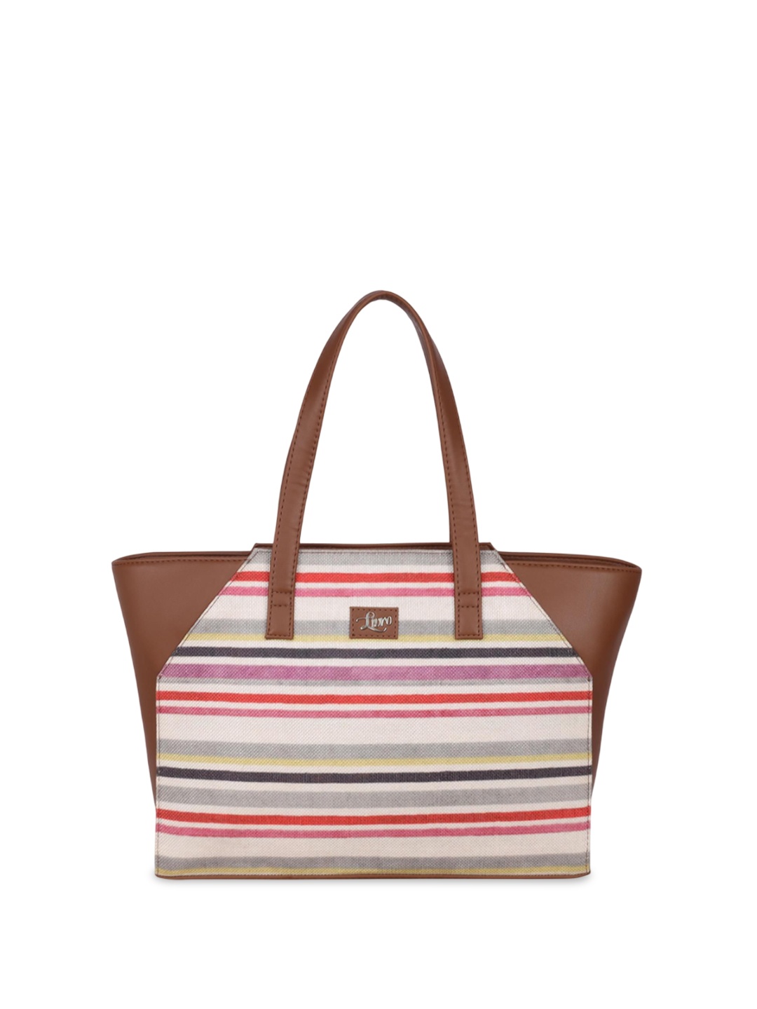 

LIVRO Women Floral Structured Tote Bag, Brown