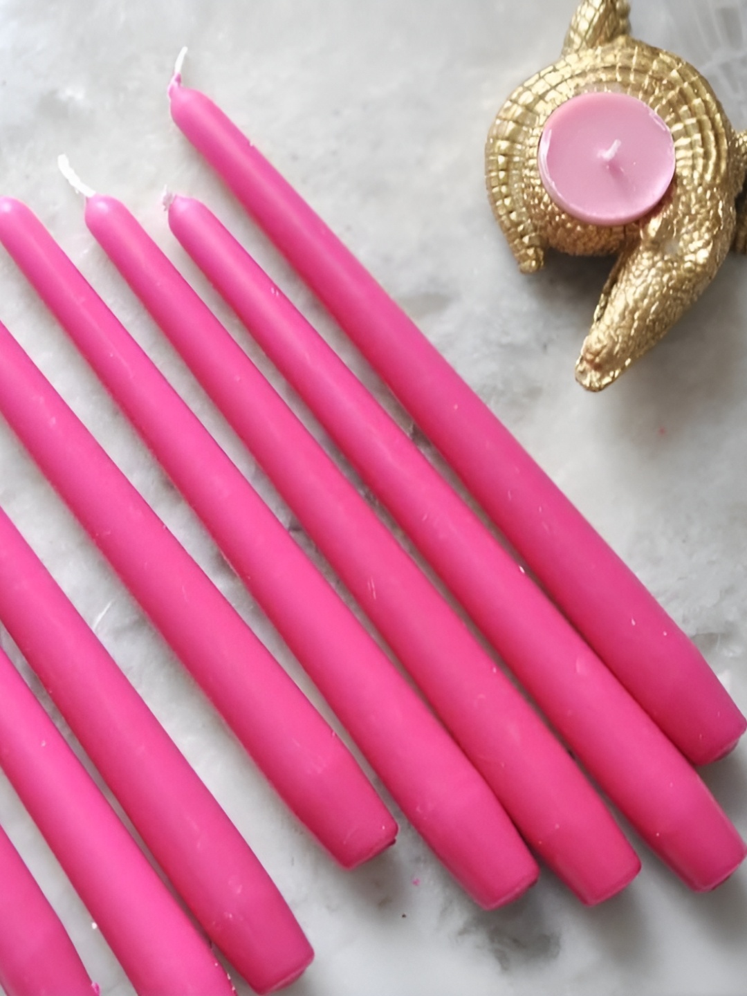 

atorakushon 8 Pcs Pink Scented Tapered Candles