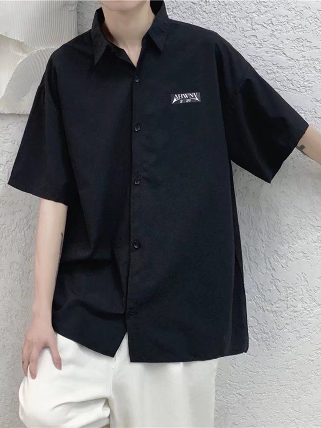 

StyleCast Men Opaque Casual Shirt, Black