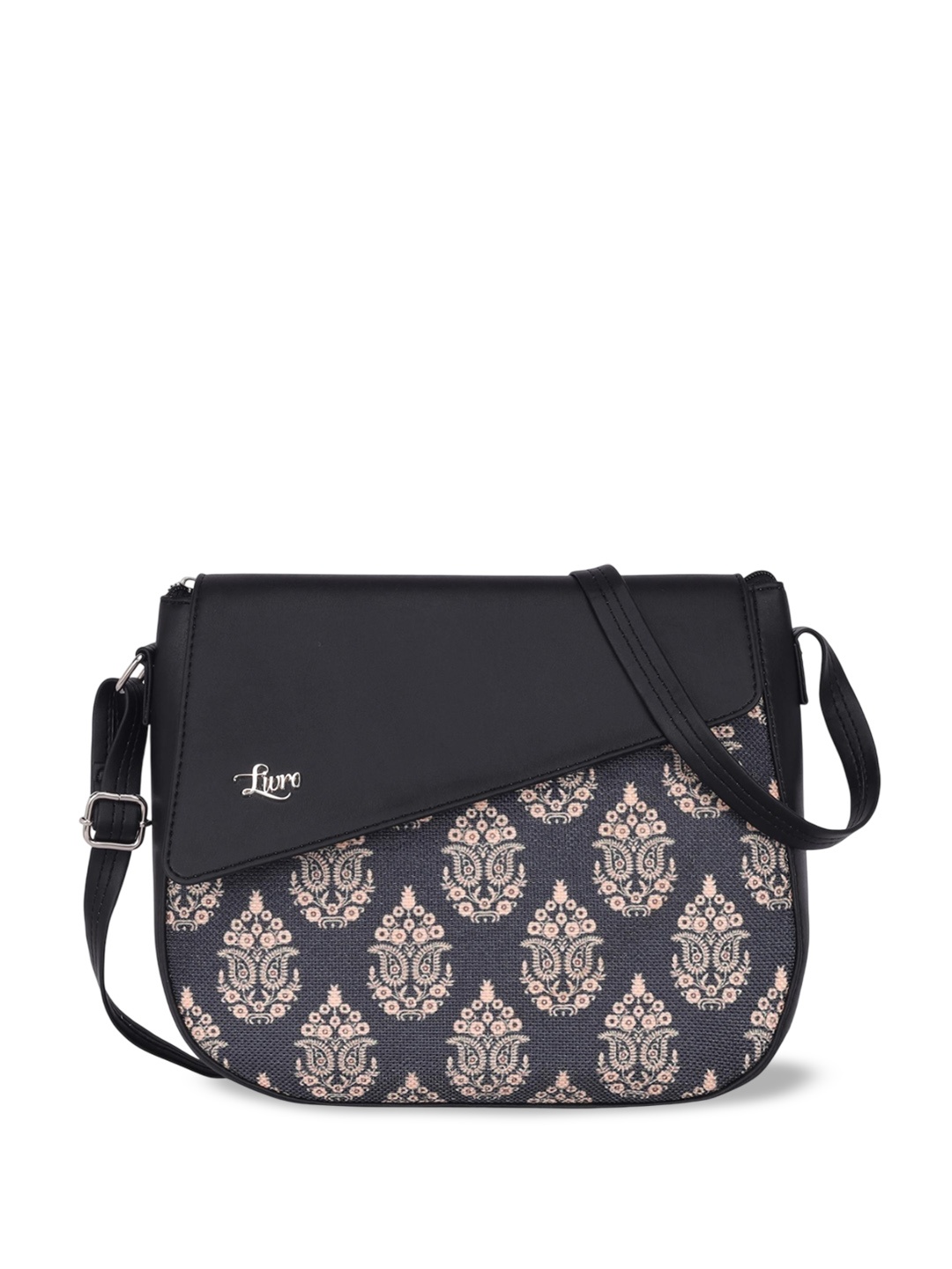 

LIVRO Floral Shopper Sling Bag, Black