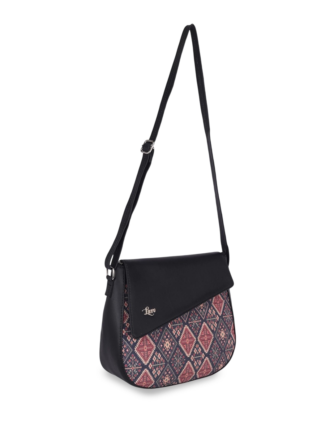 

LIVRO Floral Structured Sling Bag, Black